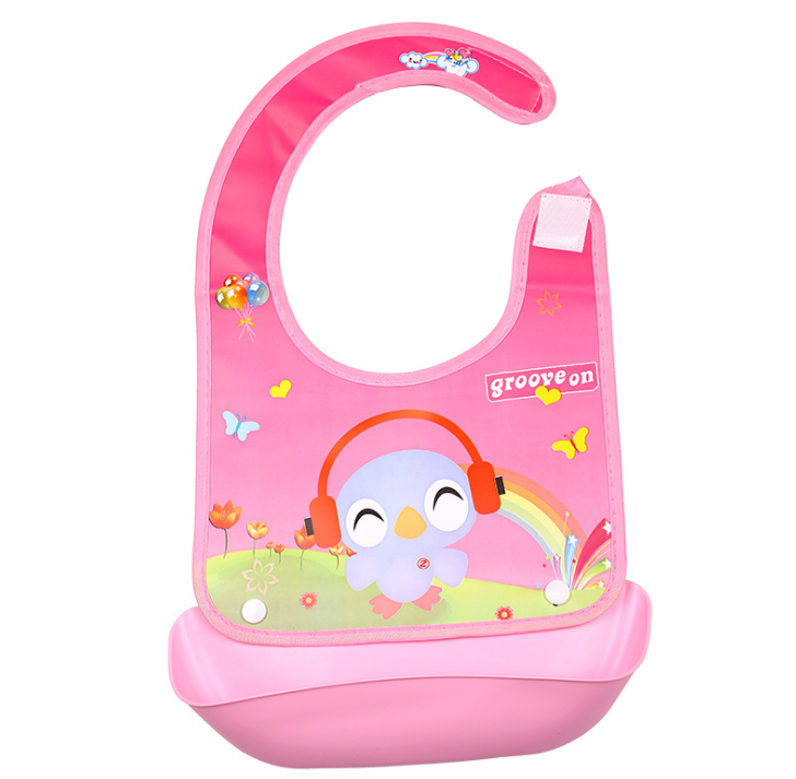 Baby silicone bib product dimensions - wide coverage bib for babies and toddlers